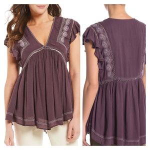 NWT Free People Falling Water Embroidered Tunic